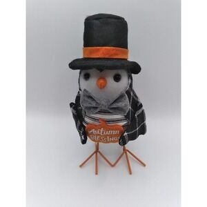 Adorable Fall Thanksgiving Bird Decoration Wire Feet Farmhouse Pumpkin